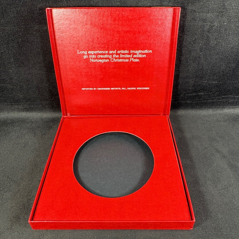 A.‎ Holthe Norway Pewter Plate Julen 1979 Christmas Plate 7th Edition Tags Box - Picture 10 of 13